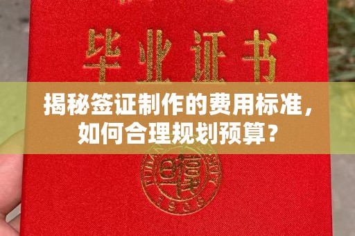 贵港揭秘签证制作的费用标准，如何合理规划预算？