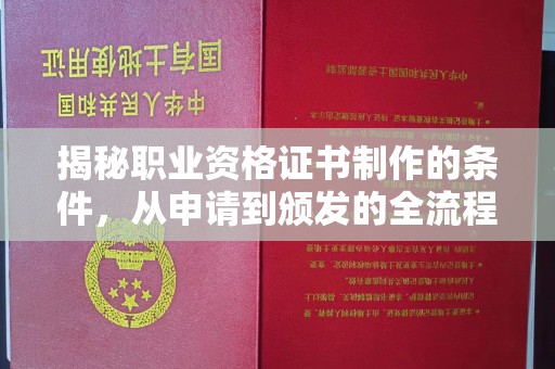 贵港揭秘职业资格证书制作的条件，从申请到颁发的全流程解析