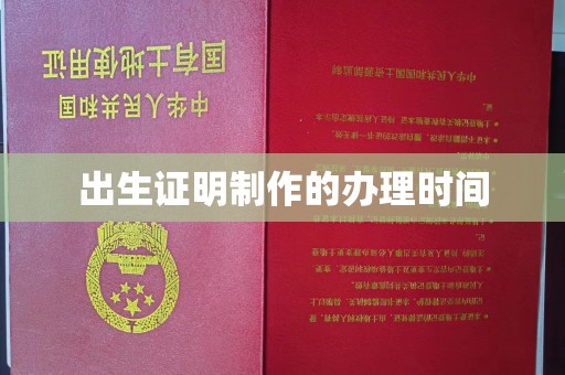 贵港出生证明制作的办理时间